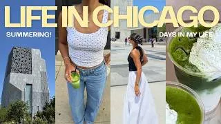 Thumbnail: chicago vlog ☀️ SUMMER nights, solo date, 5:00 am mornings, staying active, new matcha + more!