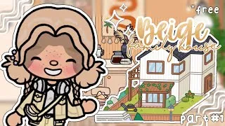 Thumbnail: aesthetic free family house 🤍✨🤎 [aesthetic house design] Toca Life World🌍