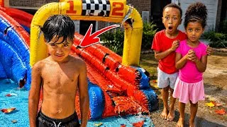Thumbnail: Adopted Boy Destroys SIBLINGS Waterslide Then Runs Away Full Movie | Season 1