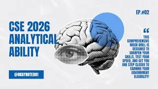 Thumbnail: CSE 2026 Analytical Ability Mock Drill | Can You Get a Perfect Score?