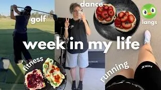 Thumbnail: week in my life vlog 🌱 running, fitness, dance, language learning 🇯🇵👟🍓⛳️