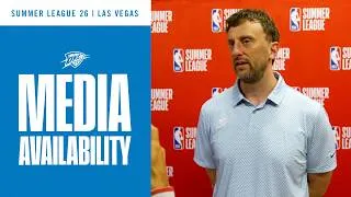 Thumbnail: Coach Connor Johnson following Game 4 in Las Vegas | 2026 NBA Summer League | OKC Thunder