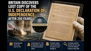 Thumbnail: A lost copy of the United States Declaration of Independence has been discovered in the archives...