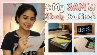 Thumbnail: Wake Up With Me At 3 AM 🌙 | Productive Study Routine & Mindful Morning Vlog 🕯️