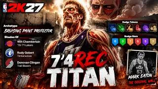 Thumbnail: 7'4 REC TITAN + 99 INTERIOR + 99 BLOCK + 99 CLOSE SHOT DOMINATES RANDOM REC on NBA 2K27!