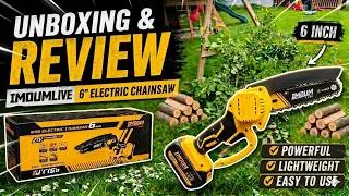 Thumbnail: Is this the BEST mini electric chainsaw? Imoumlive 6” Mini Chainsaw Review – Shockingly Powerful! ⚡