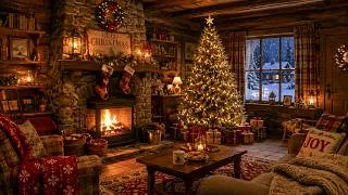 Thumbnail: "The Christmas Song" - Nat King Cole (1961) 🎄 Snowy Christmas Eve in a Vintage Cozy Cabin
