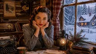 Thumbnail: "White Christmas" - Bing Crosby (1942) ❄️ First Snowfall in a Cozy 1940s Cabin