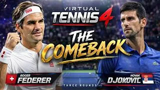 Thumbnail: Roger Federer INSANE Comeback vs Novak Djokovic | Virtua Tennis 4 Gameplay