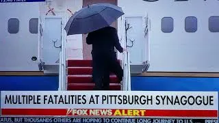 Thumbnail: Trump drops umbrella, nobody picks it up