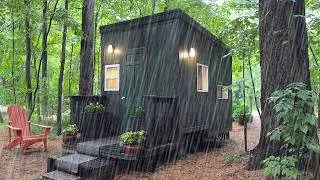Thumbnail: Camping in the Rain in a Tiny Cabin
