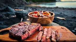 Thumbnail: Wild Alaska Campfire Steak with Fresh Summer Salad