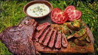 Thumbnail: Ribeye Steak Over an Open Fire | Wild Alaska Camp Cooking