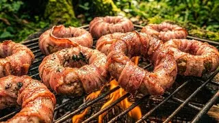 Thumbnail: The Ultimate Beer Snack Cooked Over Fire | Bacon Onion Rings in Alaska