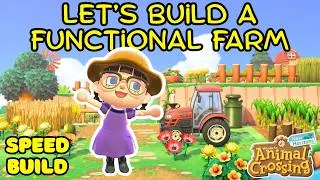 Thumbnail: building a cute and functional farm! 🌻| speed build | Animal Crossing: New Horizons