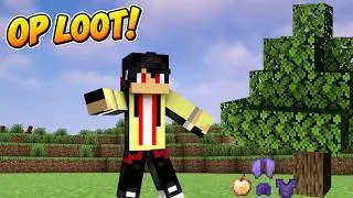 Thumbnail: minecraft but leaves drop op items