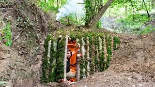 Thumbnail: Building a Hidden Underground Survival Shelter | Warm Secret Dugout | Stone Bunker