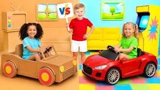 Thumbnail: Cardboard vs Real Toys Challenge
