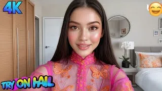 Thumbnail: 4K Transparent dress Try on Haul[Seasonal Try haul]see through lingerie Fishnet outfit try on Haul💋💃