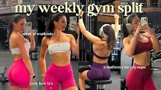 Thumbnail: MY WEEKLY GYM SPLIT | detailed week of workouts | 4 day workout split