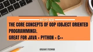 Thumbnail: Easy guide into the core concepts of OOP (Object Oriented Programming). Java, Python and C++.