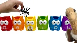 Thumbnail: Learn Vowels & their Sounds! | Sort Fun Objects into Vowel Owls | Educational ABC Phonics for Kids 