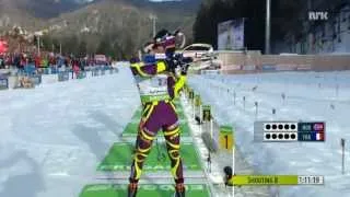 Thumbnail: Hegle Svendsen vs. M. Fourcade Ruhpolding World Championships Relay