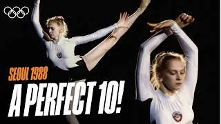 Thumbnail: A Perfect Score! 🥇🤸‍♀️ Marina Lobatch Performs her Stunning Clubs Routine at Seoul 1988 | Throwback