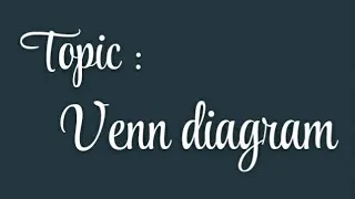 Thumbnail: Quantitative reasoning || topic: venn diagram according to outline for semester 4