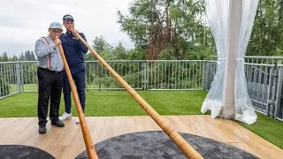 Thumbnail: Danny Willett Tries the Swiss Alphorn for the First Time! 🇨🇭🎶