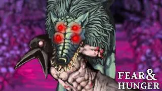 Thumbnail: Can You Beat FEAR & HUNGER With Only Moonless the Cave Wolf?
