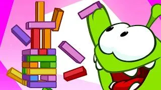 Thumbnail: JENGA TOWER CRASH! 🪵😱 Om Nom Playing Board Games 🎲 | Cut the Rope