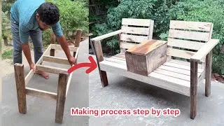 Thumbnail: Amazing ASMR Garden Bench Woodworking Project | Satisfying DIY Outdoor Bench Build
