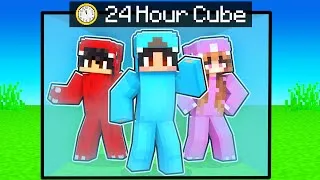 Thumbnail: Locking Friends in a 24 HOUR CUBE in Minecraft!