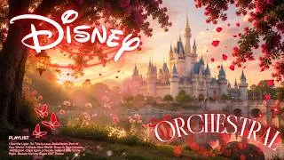 Thumbnail: sunset at cinderella castle moat 🌸 disney orchestral music 🌸 for aesthetic study & focus