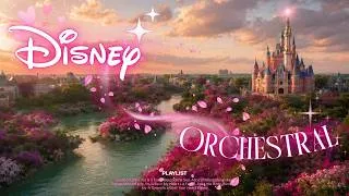 Thumbnail: relaxing disney orchestral music 🌸 enchanted storybook castle sunset 🌸 for aesthetic study & focus