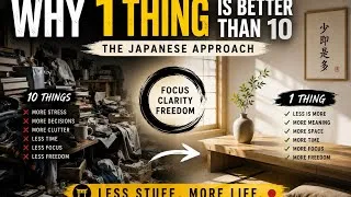 Thumbnail: If you feel tired of overconsumption watch this video! Why 1 is better than 10? Japanese Approach