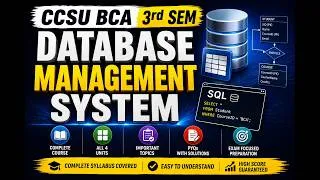 Thumbnail: CCSU BCA Sem 3 Data Base Management System Full Course | BCA sem 3 DBMS  PYQS | one bit extra