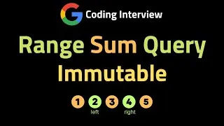 Thumbnail: Range Sum Query - Immutable - LeetCode 303 - Coding Interview Questions
