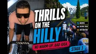Thumbnail: NO WARM-UP… BAD IDEA 😳 | ZRacing Stage 3 Hilly Route Reverse | Can I Survive?