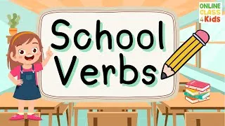Thumbnail: School Action Words | Action Verbs | Learn English | Vocabulary | Fun ESL | Educational