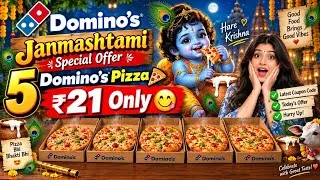 Thumbnail: 5 Domino's Pizza 🍕 ₹21 Only 😋 | dominos coupon code today | Domino's Pizza offer coupon code today 