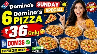 Thumbnail: 6 Domino's Pizza 🍕 ₹36 Only 😋 | dominos coupon code today | Domino's Pizza offer coupon code today 