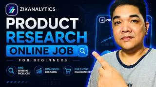 Thumbnail: Product Research VA JOB Using Zikanalytics Tutorial For Beginners Work From Home Online Jobs