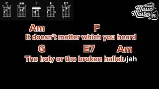 Thumbnail: Hallelujah I Leonard Cohen I Play A long I Guitar I Beginner I Chords & Lyrics
