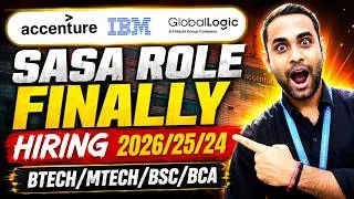 Thumbnail: Accenture SASA Role Finally Hiring 2026/25/24 | IBM & Global LogicHiring