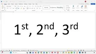 Thumbnail: How to Write 1st 2nd 3rd 4th and 5th in Microsoft WORD