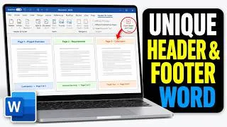 Thumbnail: How to Create CUSTOM UNIQUE HEADER and FOOTER on EVERY PAGE in Word