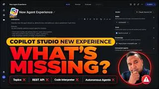 Thumbnail: Copilot Studio's New UI: The Good, Bad & Missing Features - AJ Ansari