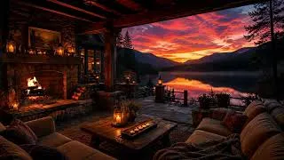 Thumbnail: 🔥 Hidden Mountain Retreat at Sunset | Fireplace Sounds for Deep Relaxation 4K